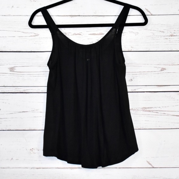 Express Black Tank Top with Gold Zipper 1/4 XS - Picture 3 of 3